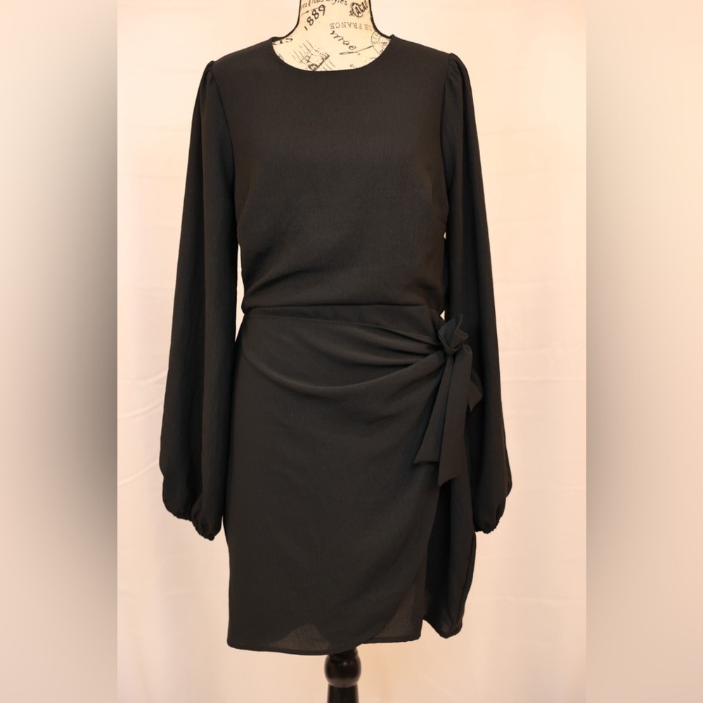 Floret Studio size L. Gorgeous black long sleeves dress